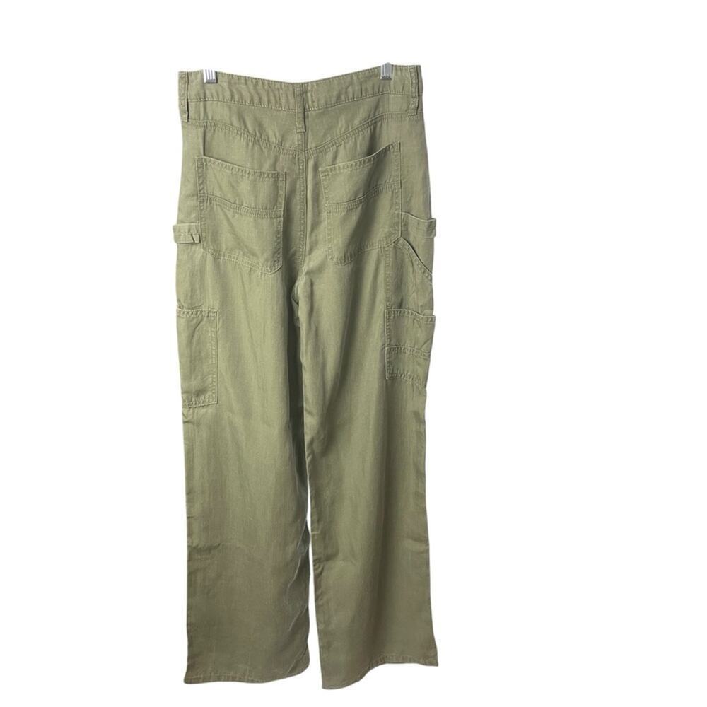 KUT Charlotte Wide Leg Cargo Pants, Khaki, Street Style, Weekend, Urban Casual 0 - Picture 6 of 11
